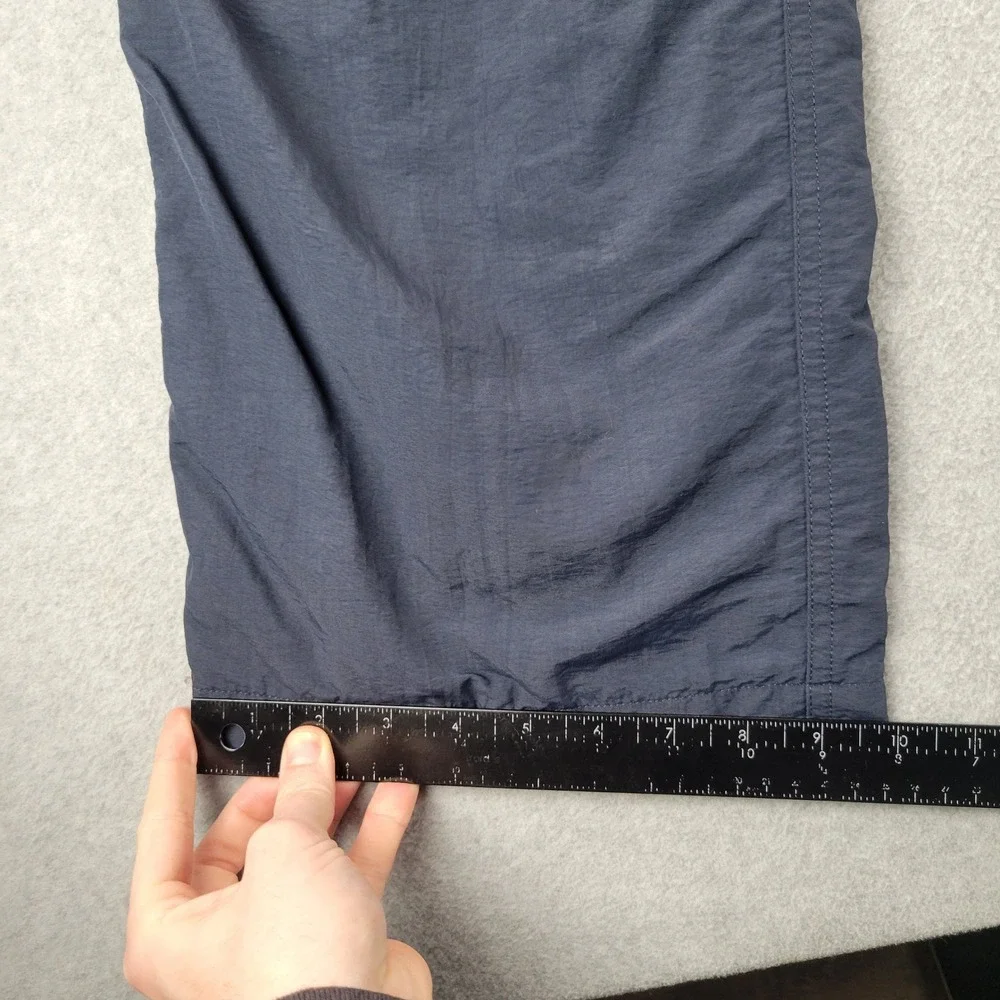 Abercrombie‎ & Fitch Track Pants Mens Large Navy Blue Nylon Side Stripe Vintage
